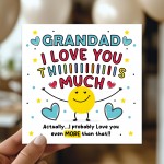 Card For Best Grandad I Love You This Much Grandad Birthday Card