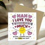 Card For Best Nan I Love You This Much Nan Birthday Card