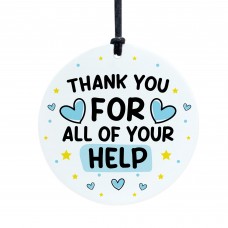 Thank You For Your Help Gift For Friend Volunteer Teacher Mentor