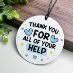 Thank You For Your Help Gift For Friend Volunteer Teacher Mentor