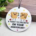 Funny Anniversary Gift For Couple Toast To You Anniversary Gift