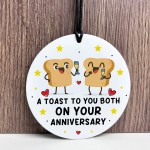 Funny Anniversary Gift For Couple Toast To You Anniversary Gift