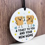 Funny New Home Gift For Couple Toast To You New Home Gift