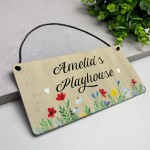 Personalised Child's Playhouse Sign Hanging Name Plaque Son Gift