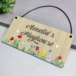 Personalised Child's Playhouse Sign Hanging Name Plaque Son Gift