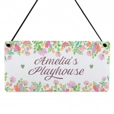 Personalised Child's Playhouse Sign For Outdoor Gift For Kids
