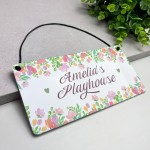 Personalised Child's Playhouse Sign For Outdoor Gift For Kids