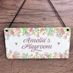 Personalised Child's Playroom Sign For Indoor Gift For Kids