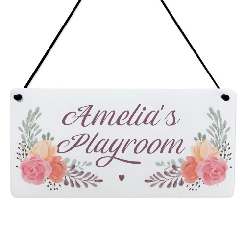 Personalised Kids Playroom Sign For Indoor Gift For Children