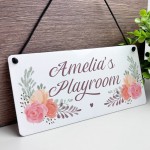 Personalised Kids Playroom Sign For Indoor Gift For Children