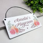 Personalised Kids Playroom Sign For Indoor Gift For Children