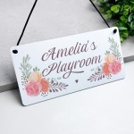 Personalised Kids Playroom Sign For Indoor Gift For Children