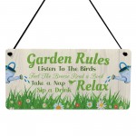 Garden Sign For Outdoor Hanging Garden Rules Sign For Yard