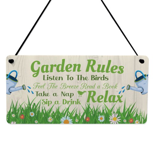 Garden Sign For Outdoor Hanging Garden Rules Sign For Yard
