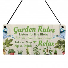 Garden Signs For Outside Hanging Garden Rules Sign For Yard