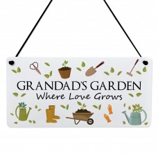 Grandads Garden Sign For Outside Hanging Shed Plaque Yard