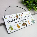 Grandads Garden Sign For Outside Hanging Shed Plaque Yard