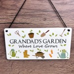 Grandads Garden Sign For Outside Hanging Shed Plaque Yard