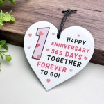 1st Anniversary Gift For Boyfriend Girlfriend Acrylic Heart