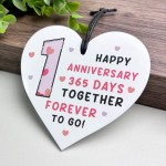 1st Anniversary Gift For Boyfriend Girlfriend Acrylic Heart