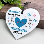 Gift For Grandad I Love You This Much BEST GRANDAD Fathers Day