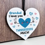 Gift For Grandad I Love You This Much BEST GRANDAD Fathers Day