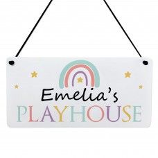 Personalised Cute Child's Playhouse Sign For Outdoor Kids Gift