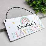 Personalised Cute Child's Playhouse Sign For Outdoor Kids Gift