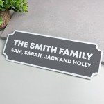Personalised Street Sign Family Name Plaque Hanging Sign