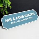 Personalised Street Sign Mr And Mrs Decoration Wedding Gift
