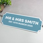 Personalised Street Sign Mr And Mrs Decoration Wedding Gift