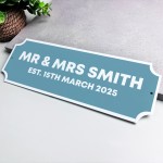 Personalised Street Sign Mr And Mrs Decoration Wedding Gift