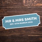 Personalised Street Sign Mr And Mrs Decoration Wedding Gift