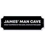 Personalised Man Cave Sign For Him Garage Workshop Shed Bar Sign
