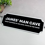 Personalised Man Cave Sign For Him Garage Workshop Shed Bar Sign