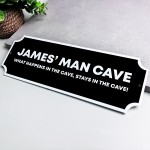 Personalised Man Cave Sign For Him Garage Workshop Shed Bar Sign