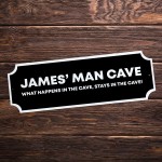 Personalised Man Cave Sign For Him Garage Workshop Shed Bar Sign