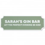 Personalised Gin Bar Sign For Home Bar Funny The Evening Be Gin