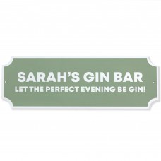 Personalised Gin Bar Sign For Home Bar Funny The Evening Be Gin