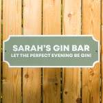 Personalised Gin Bar Sign For Home Bar Funny The Evening Be Gin