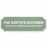 Personalised Street Sign Family Name Plaque For Kitchen