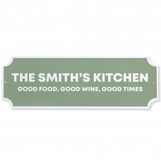 Personalised Street Sign Family Name Plaque For Kitchen