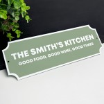 Personalised Street Sign Family Name Plaque For Kitchen