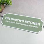 Personalised Street Sign Family Name Plaque For Kitchen