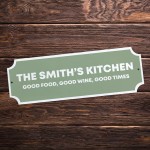 Personalised Street Sign Family Name Plaque For Kitchen