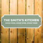 Personalised Street Sign Family Name Plaque For Kitchen