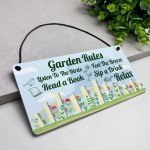Cute Garden Sign Outdoor Hanging Sign For Fence Door Summerhouse