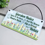 Cute Garden Sign Outdoor Hanging Sign For Fence Door Summerhouse