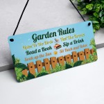 Garden Signs Outdoor Sign For Fence Door Cute Garden Rules Sign 