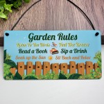 Garden Signs Outdoor Sign For Fence Door Cute Garden Rules Sign 